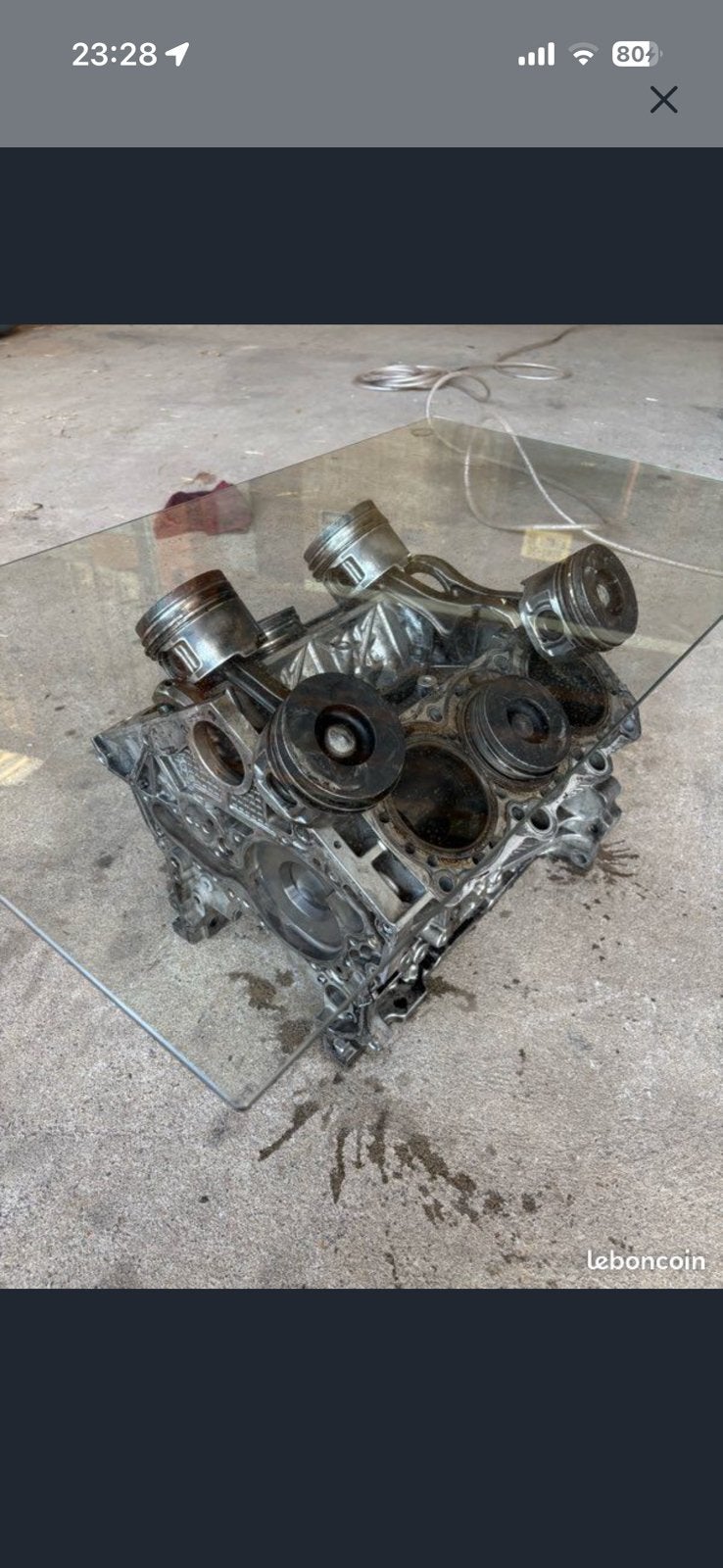 Table basse moteur v6, Enlèvement, Renault