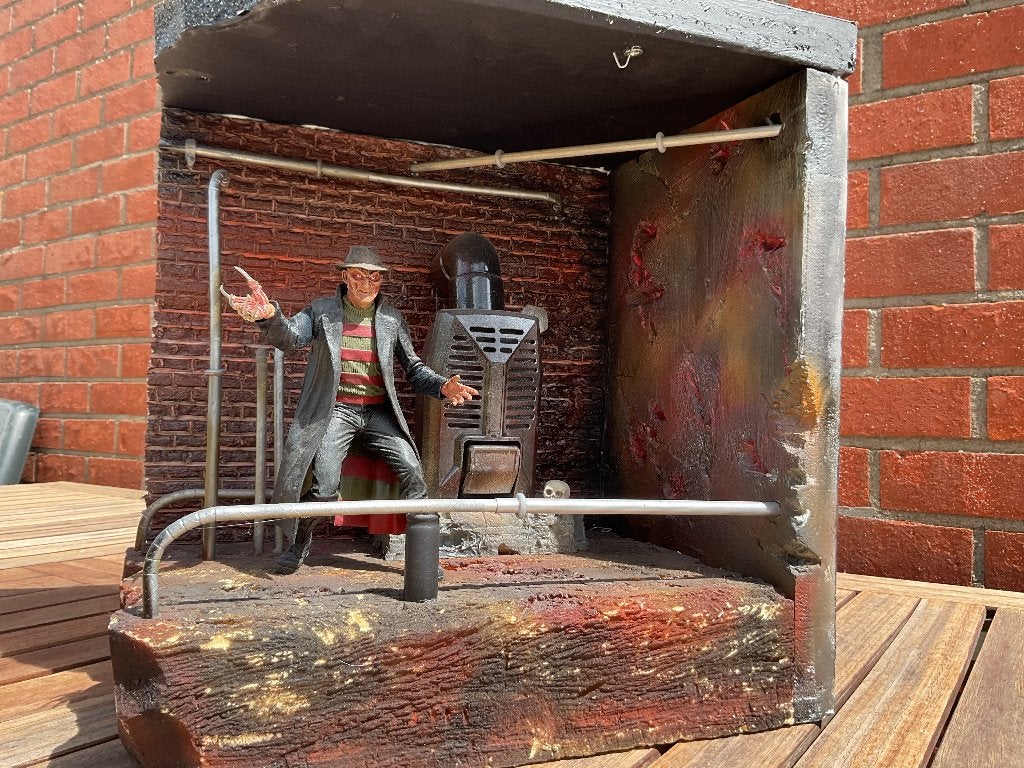 Custom Freddy Krueger boiler room Met kachel, Collections, Cinéma & Télévision, Enlèvement