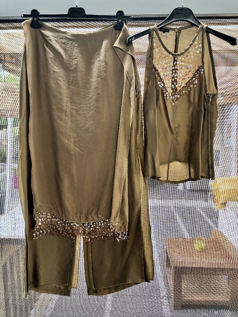 Caroline Biss kleedje 3 delig broek/rok (42 valt small), Caroline Biss, Ophalen of Verzenden, Gedragen, Maat 42/44 (L)