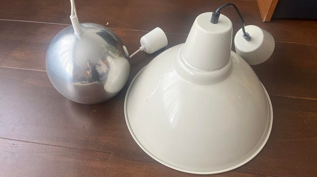 2 lampes suspendues rétro, Enlèvement, Utilisé, Mid century/retro