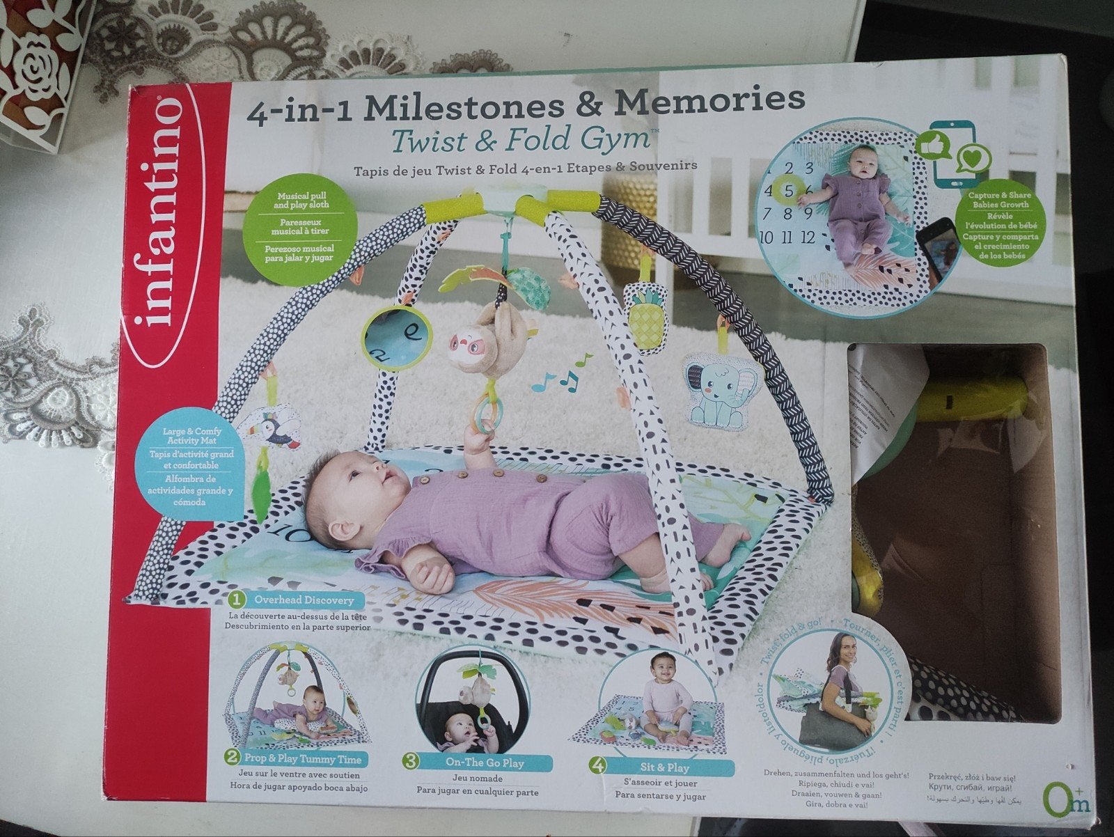 Infantino Tapis d'éveil 4-in-1 Milestones & Memories Twist, Enlèvement, Comme neuf
