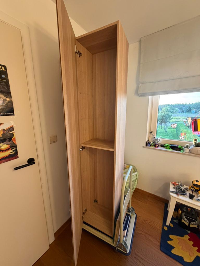 Hoge kolomkast - Glazuur eiken, Huis en Inrichting, Ophalen, Zo goed als nieuw