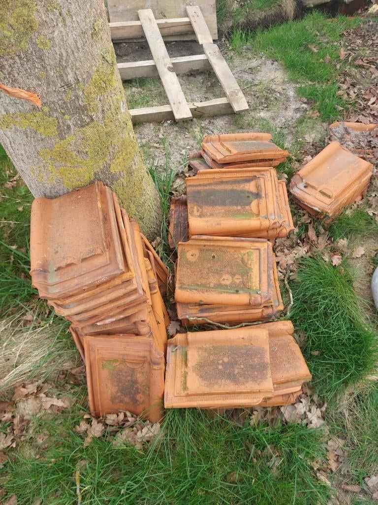 Dakpannen en kantpannen, Doe-het-zelf en Bouw, Dakpannen en Dakbedekking, Ophalen, Gebruikt, Steen of Klei, Dakpannen