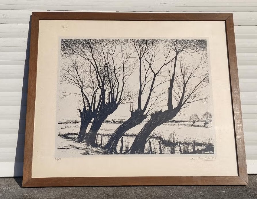 Lithographie signe Jos Fred smith, Antiquités & Art, Numéroté, Enlèvement ou Envoi, Lithographie