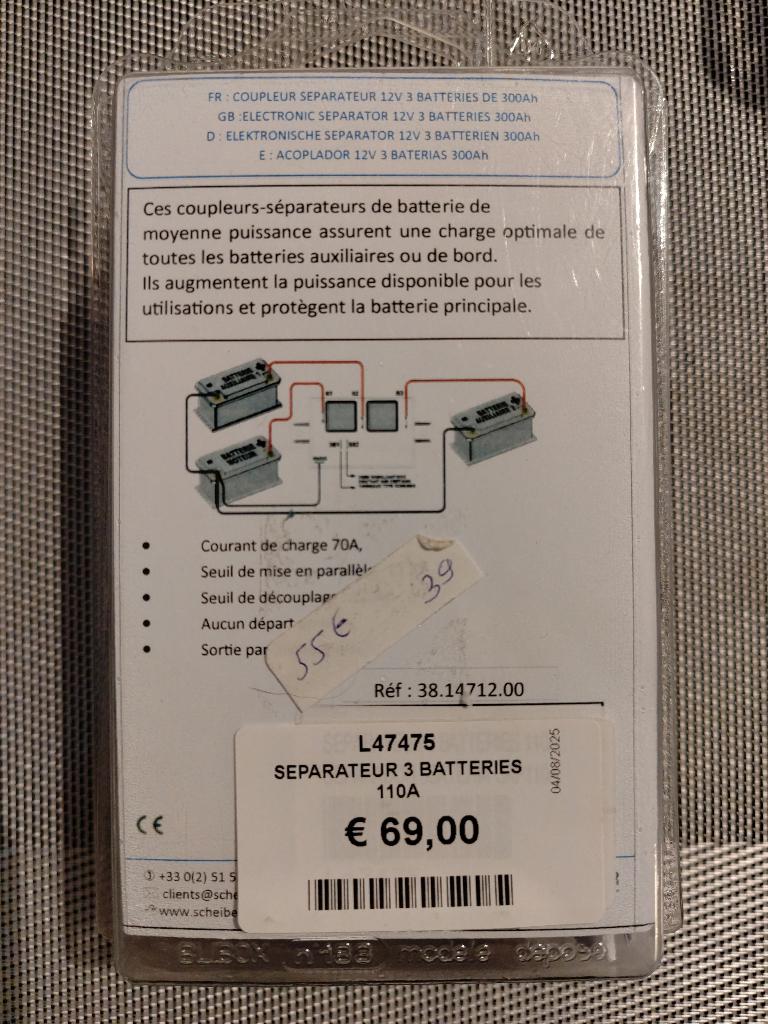 Coupleur de batteries, Enlèvement ou Envoi, Neuf, Câble ou Équipement