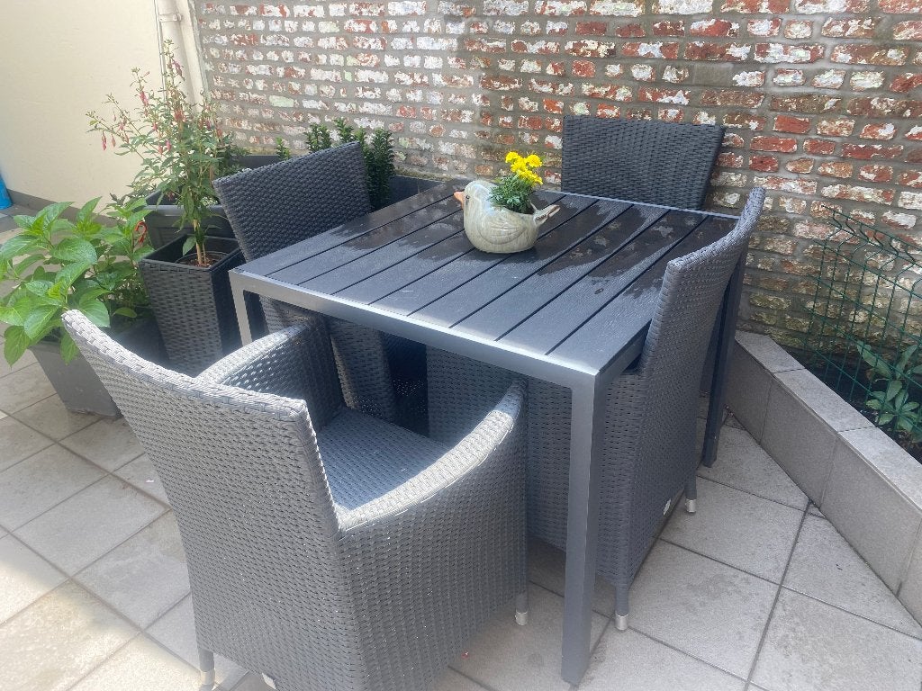 tuinset, Ophalen, 4 zitplaatsen, Gebruikt, Wicker