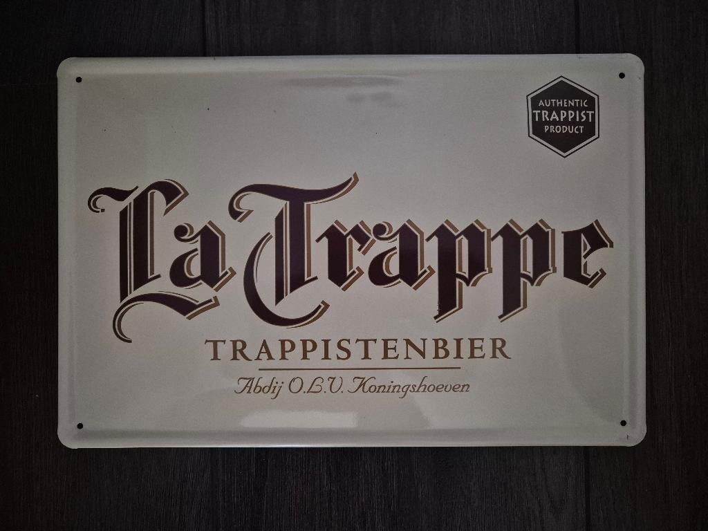 Reclamebord Trappistenbrouwerij La Trappe, Ophalen, Zo goed als nieuw, Reclamebord, Plaat of Schild, La Trappe
