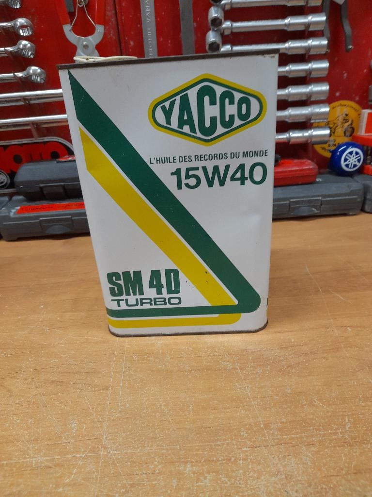 ancien bidon huile vide yacco sm4d turbo 15w40, Envoi, Utilisé, Autres types