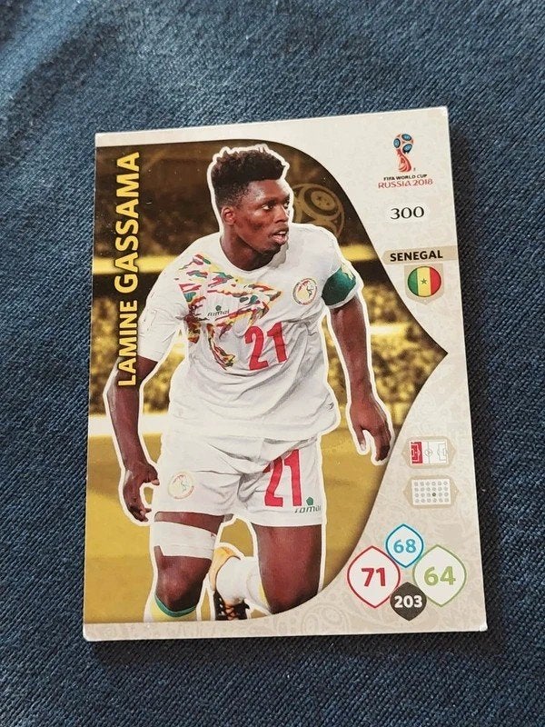 Panini / Voetbalkaart / Lamine Gassama / Senegal / WK 2018, Collections, Enlèvement ou Envoi, Comme neuf, Cartes de joueur