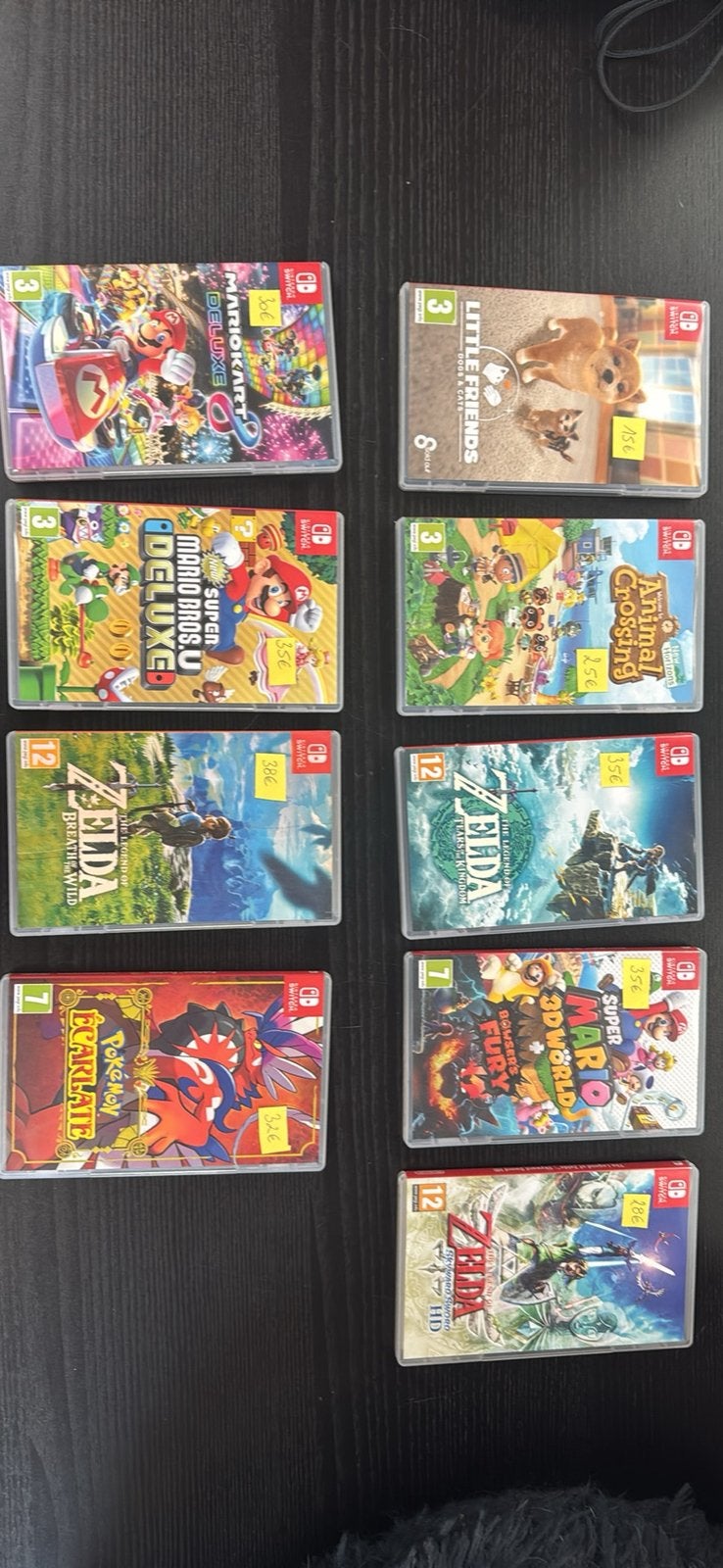 Lot de 9 jeux Nintendo Switch - Zelda, Mario, Pokémon ETC, Games en Spelcomputers, Ophalen, Zo goed als nieuw