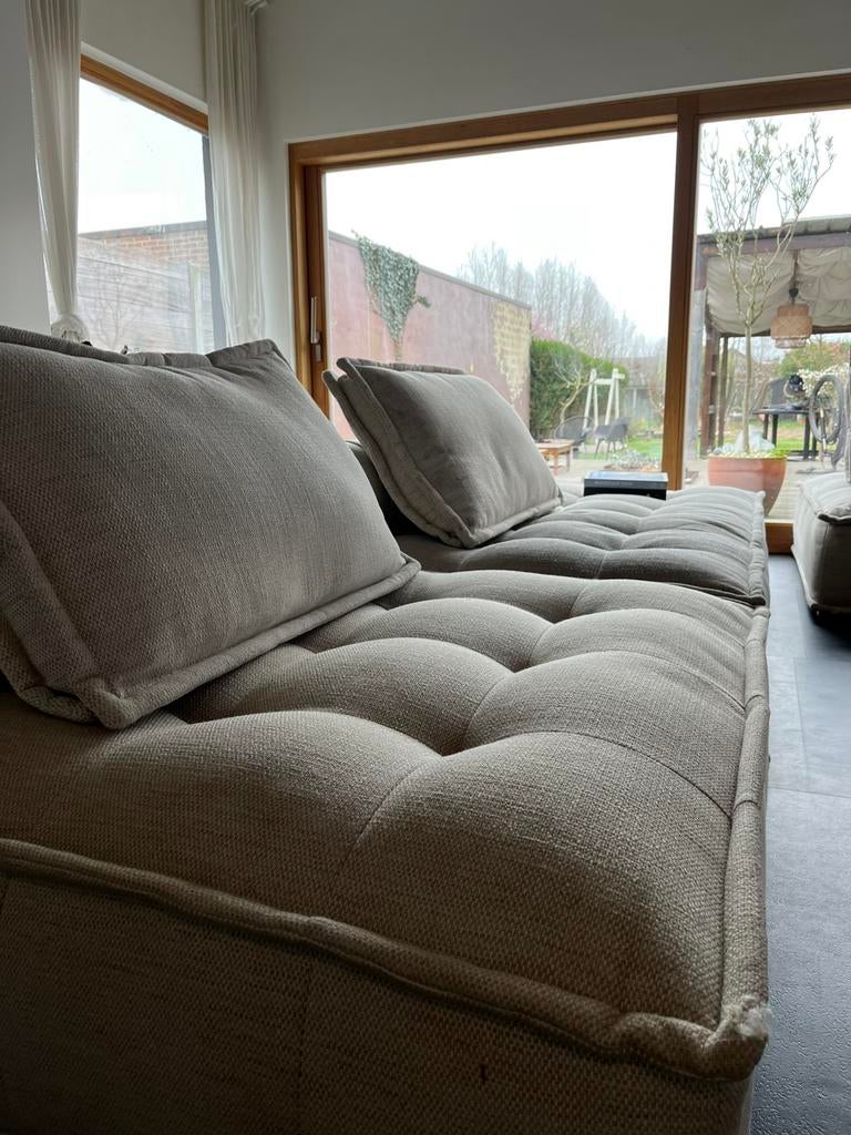 Modulaire design zetel, Huis en Inrichting, Zetels | Zetels en Chaises Longues, Gebruikt, Vierpersoons of meer, Stof, Ophalen