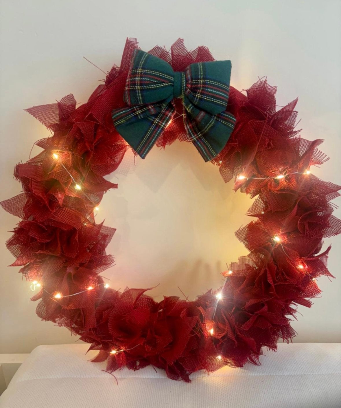 Herfstkrans met lichtjes voor buiten of binnen, Maison & Meubles, Enlèvement ou Envoi, Comme neuf