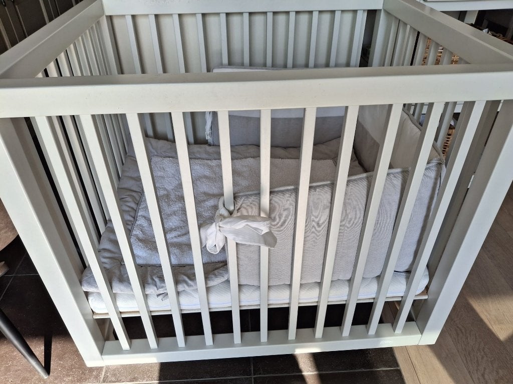 Park met matras parklegger en omrander, Kinderen en Baby's, Babyparken, Ophalen, Gebruikt, Rechthoekig, In hoogte verstelbaar