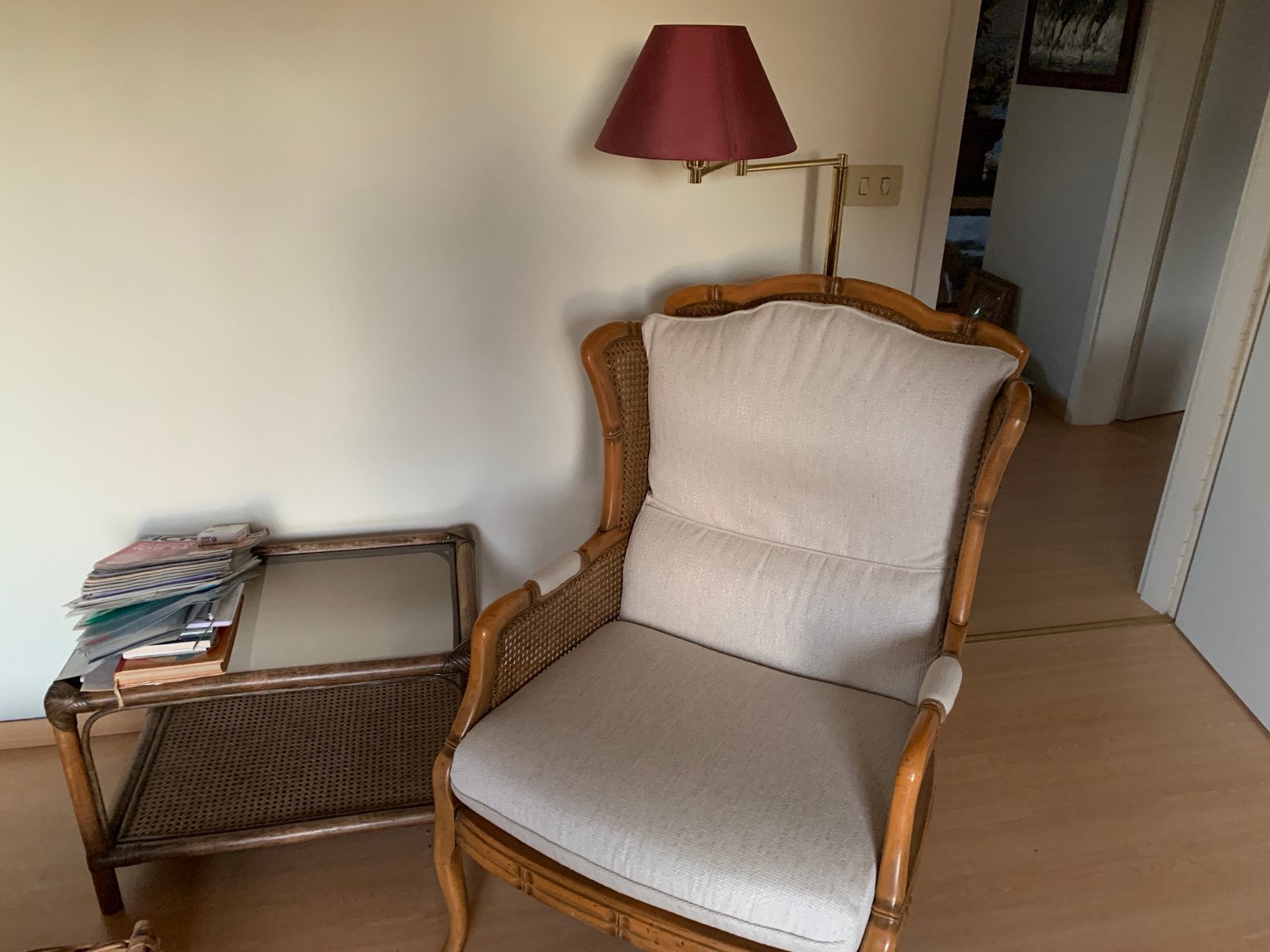 Zetel Rotan met nieuwe stof, Ophalen
