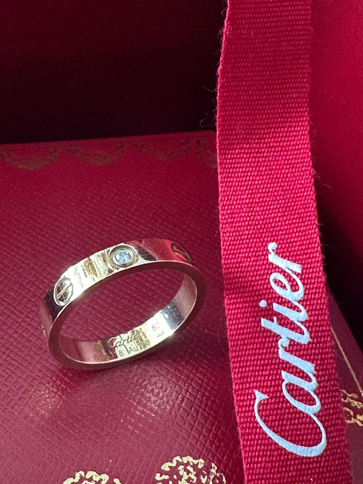 Bague Love avec 1 brillant Cartier taille 56, Enlèvement, Comme neuf