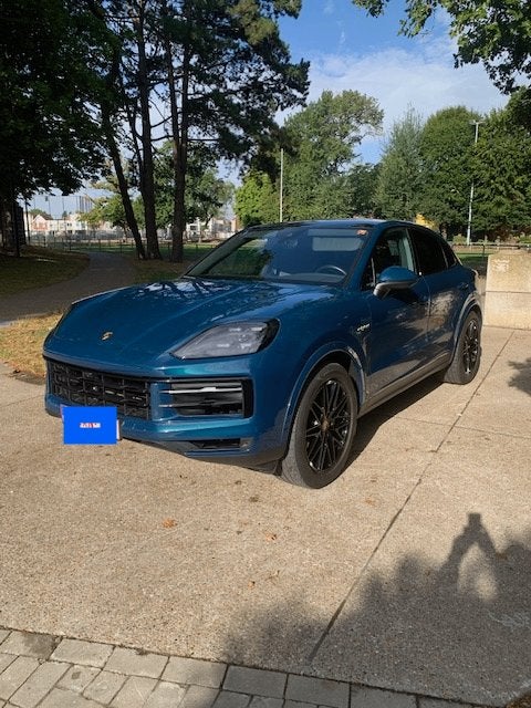 Porsche Cayenne Coupe Hybrid, Auto's, Automaat, Zwart, 2995 cc, Blauw