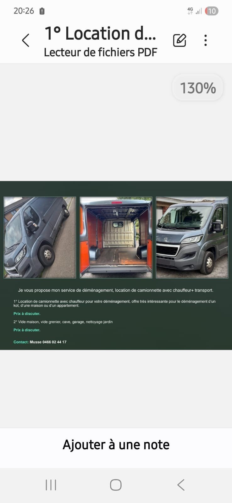 Location avec chauffeur 0466024417, Tickets & Billets