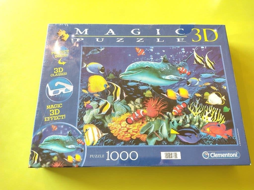 Magic Puzzel 3D - Onderwaterwereld - 1000 st, Ophalen of Verzenden, 500 t/m 1500 stukjes, Nieuw, Legpuzzel