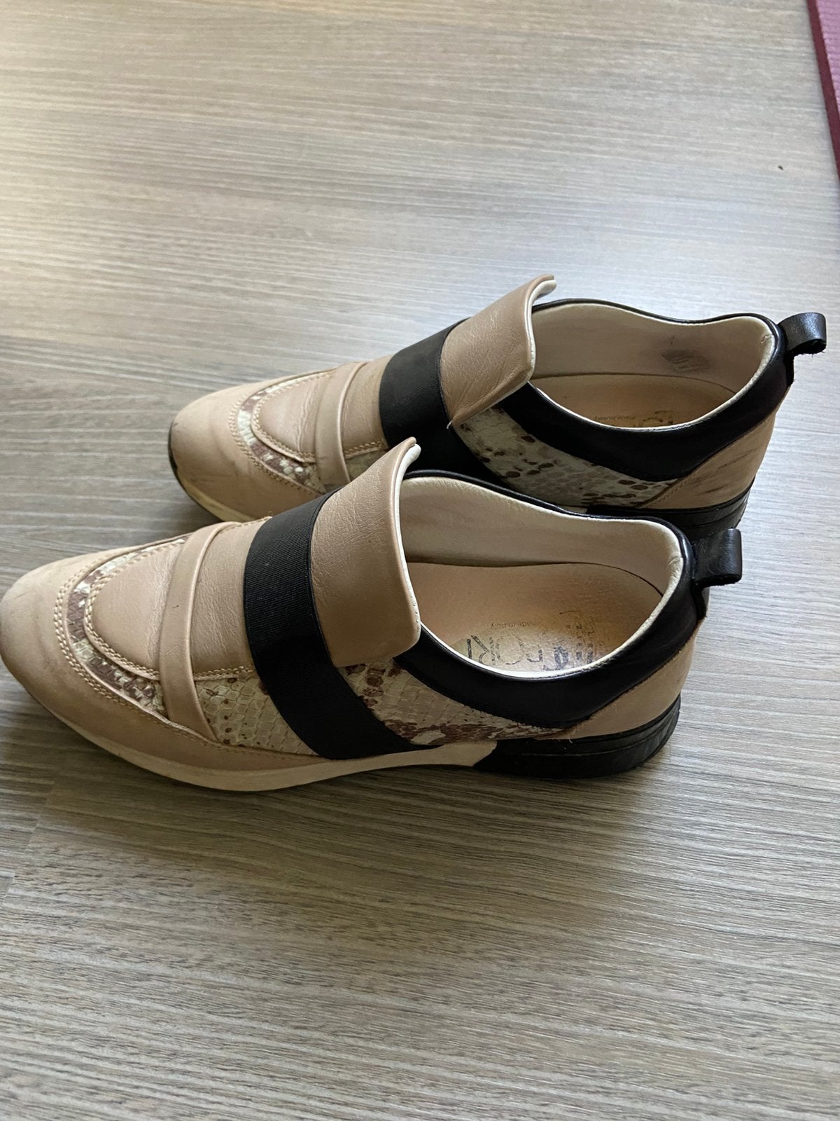 DS Sport damesschoen, beige/wit/zwart, maat 39, gedragen, Ophalen, Wit, Overige typen, Gedragen
