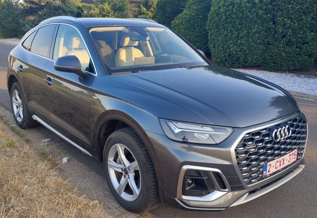 Audi Q5 PHEV 2.0 50 TFSI E S TRONIC QUATTRO S LINE Sportback, Auto's, Automaat, Beige, 195 kW, 5 zetels