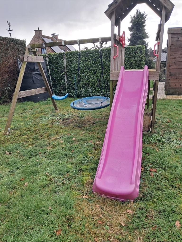 Speeltuig met schommel zandbak glijbaan, Ophalen, Gebruikt, Schommel