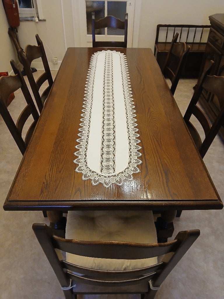 Salle à manger complète en chêne, Maison & Meubles, Enlèvement, Utilisé, Chêne  rustique, 4 à 6 chaises