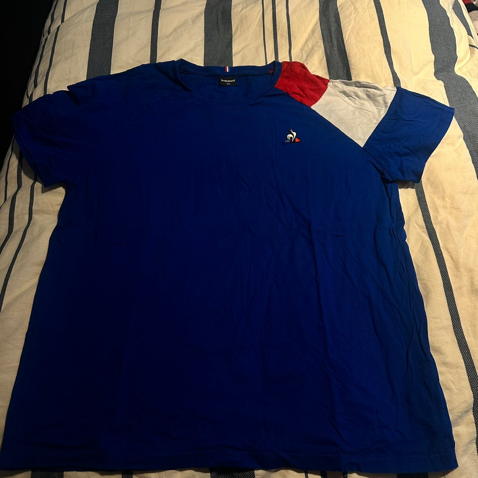 Blauw heren T-shirt Le coq sportif maat xxl, Kleding | Heren, Ophalen of Verzenden, Zo goed als nieuw, Blauw
