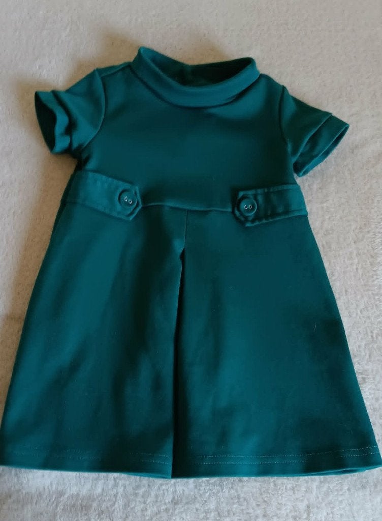 Jurk maat 74 groen, Kinderen en Baby's, Babykleding | Maat 74, Ophalen, Gebruikt, Meisje, Jurkje of Rokje