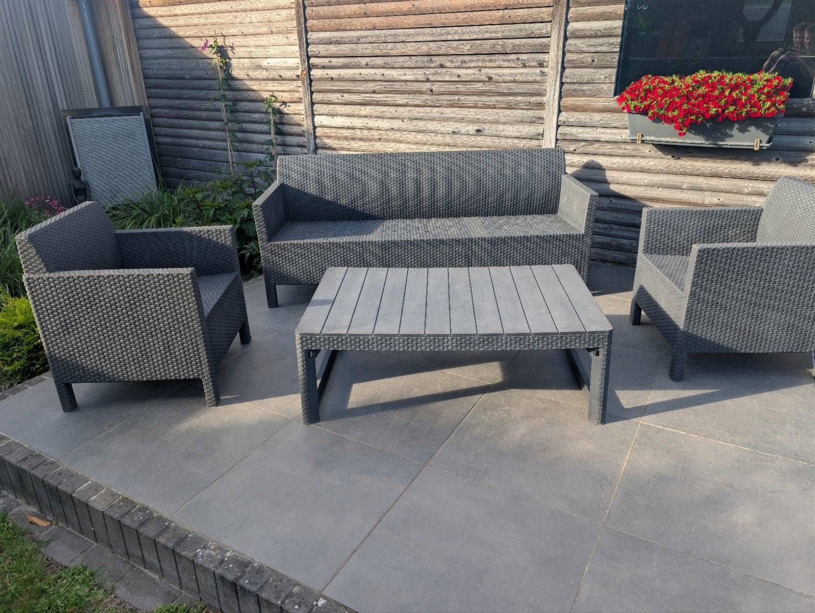 Loungeset inclusief opbergkoffer, Tuin en Terras, Tuinsets en Loungesets, Ophalen, Loungeset