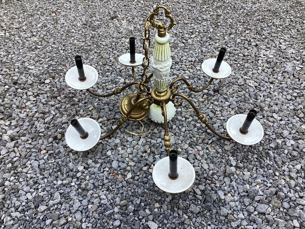 Lustre, Huis en Inrichting, Lampen | Kroonluchters, Ophalen, Gebruikt, Keramiek