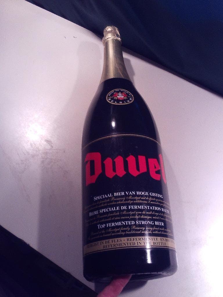 Supergrote Volle BIer Fles - DUVEL - 3000ml - 2002, Verzamelen, Biermerken, Ophalen of Verzenden, Zo goed als nieuw, Flesje(s)