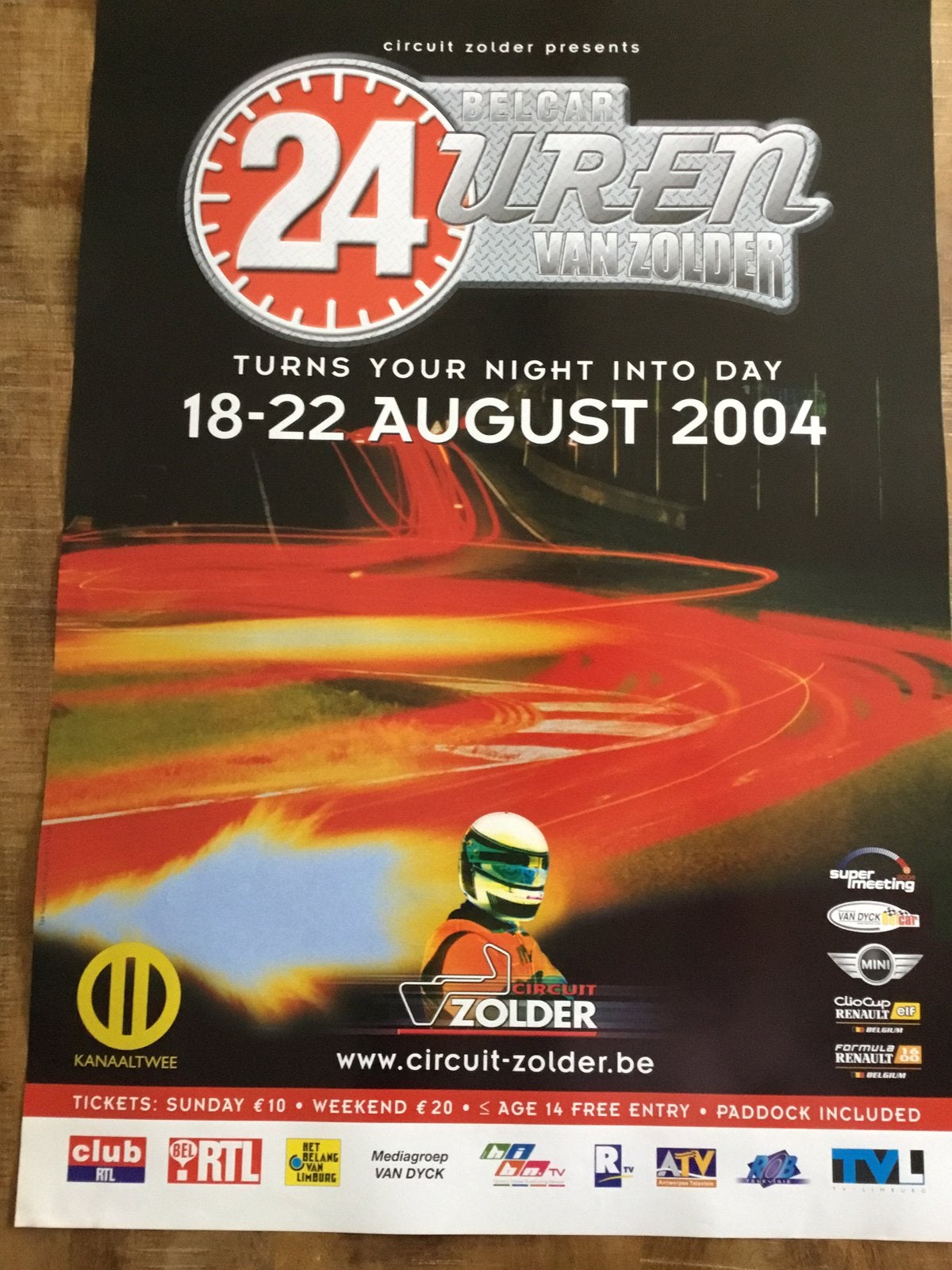 Affiche 24 uren van zolder 2004, Ophalen of Verzenden, Zo goed als nieuw