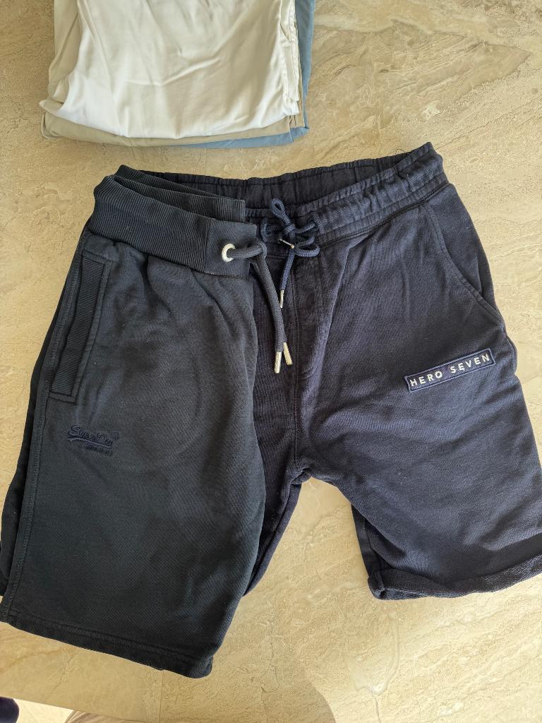 Shorts blauw training Superdry Hero Seven, SuperDry, Gedragen, Maat 46 (S) of kleiner, Verzenden