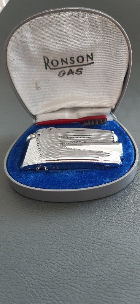briquet chromé Flint Ronson à gaz Varaflame (vide), Collections, Enlèvement ou Envoi, Comme neuf, Briquet