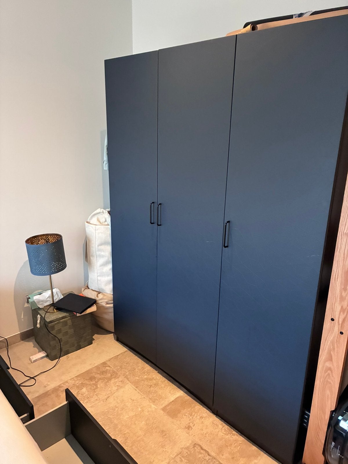 IKEA Pax blauw donkerbruin/zwart, Ophalen, 100 tot 150 cm, 200 cm of meer, Zo goed als nieuw