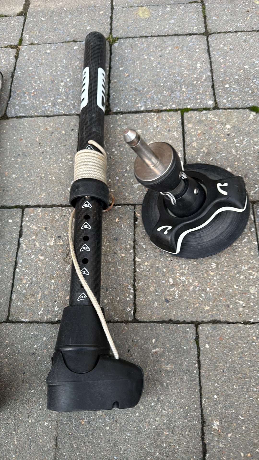 Mastverlenger & base carbon & alu 30cm, Minder dan 250 cm, Minder dan 3.5 m², Mast, Ophalen of Verzenden