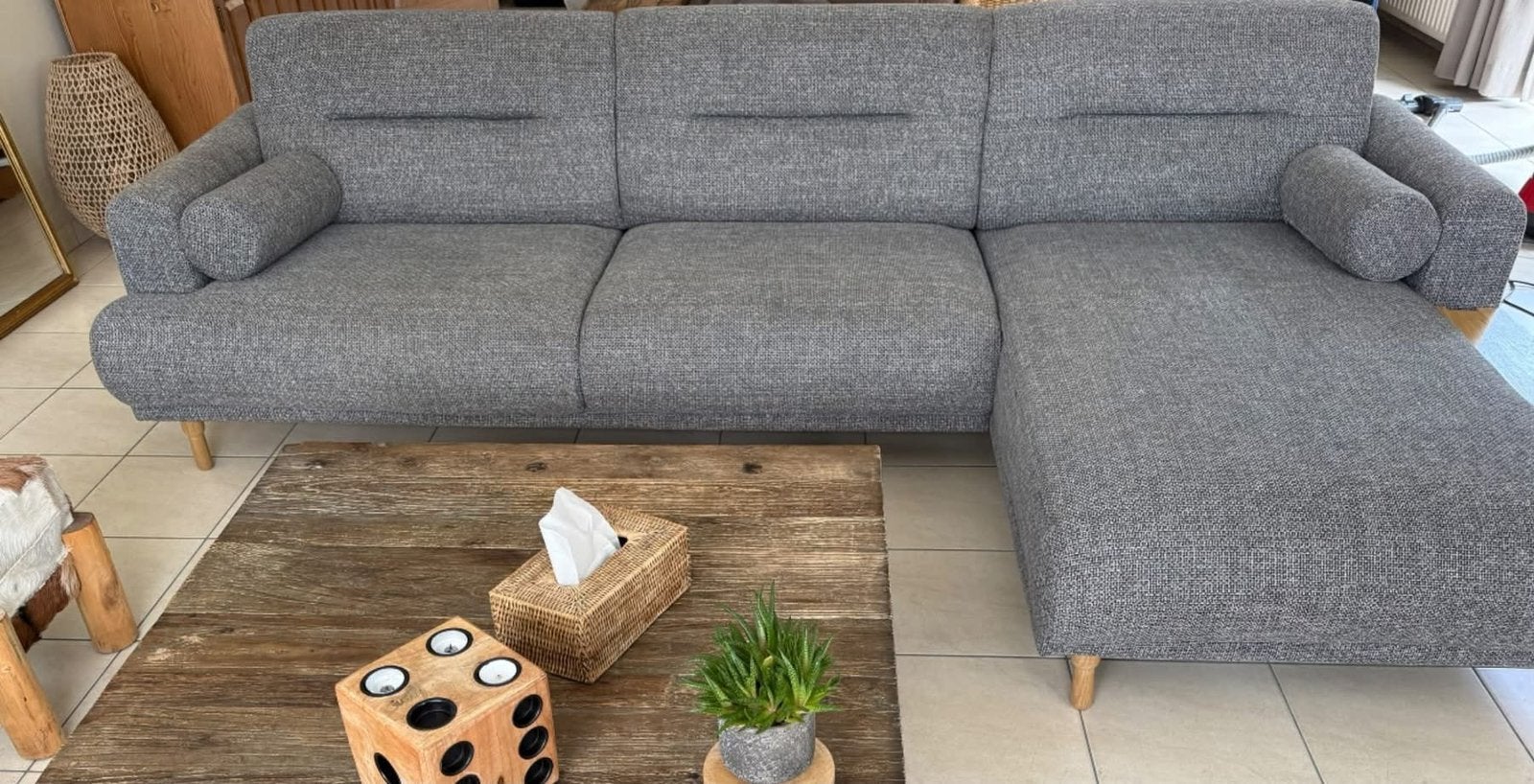 Canape 3 places avec meridienne ikea prix d achat 1300 e, Enlèvement ou Envoi, Comme neuf, Bois