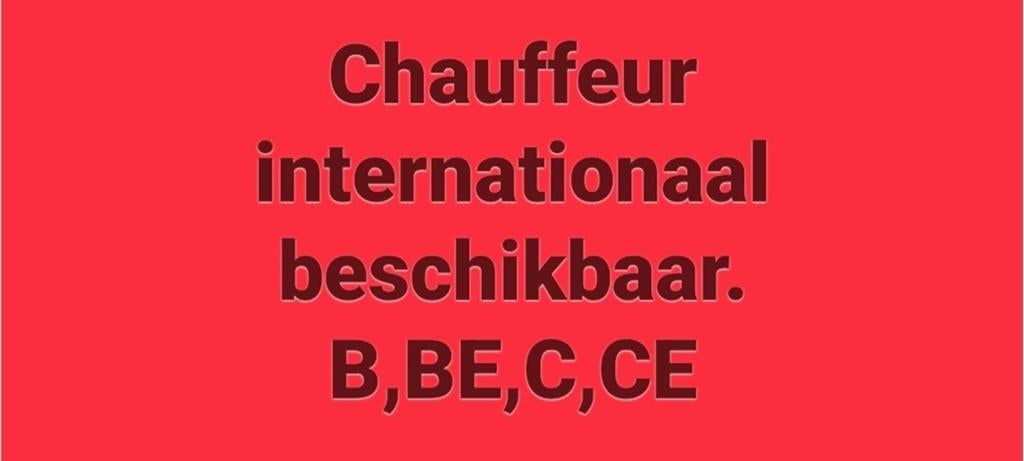 Chauffeur beschikbaar