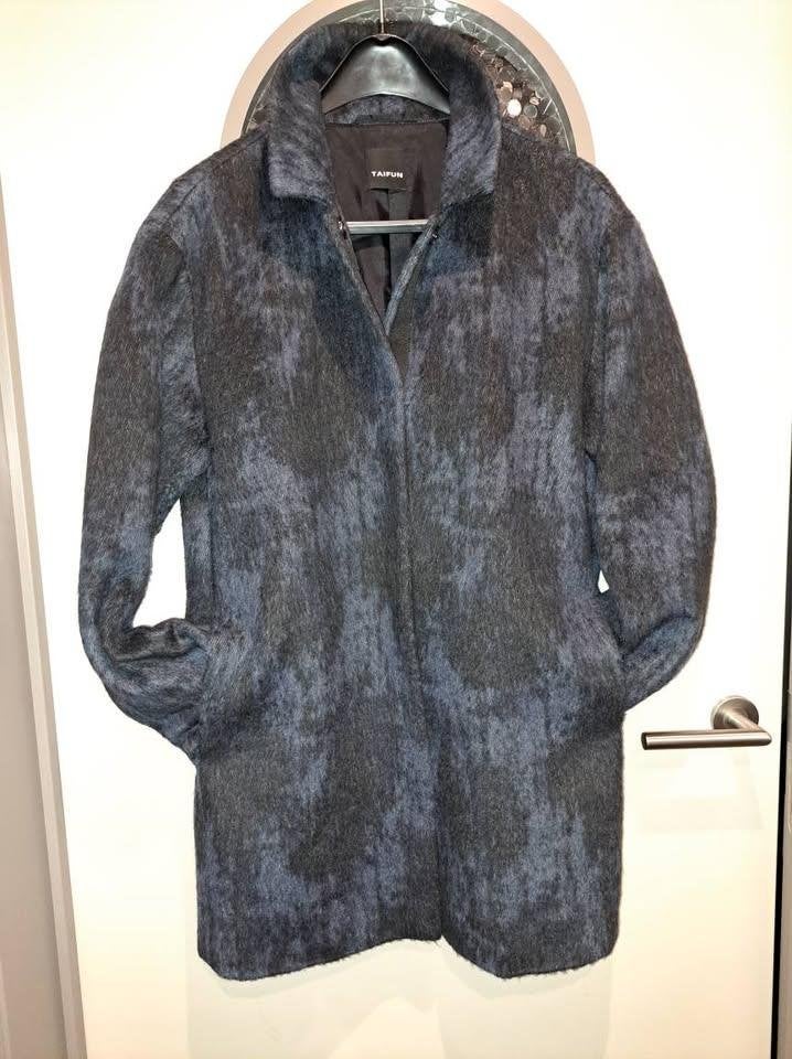 Mantel, jas, tussenseizoen, Taifun, mt 38/40, valt ruim!, Maat 38/40 (M), Blauw, Ophalen of Verzenden, Zo goed als nieuw