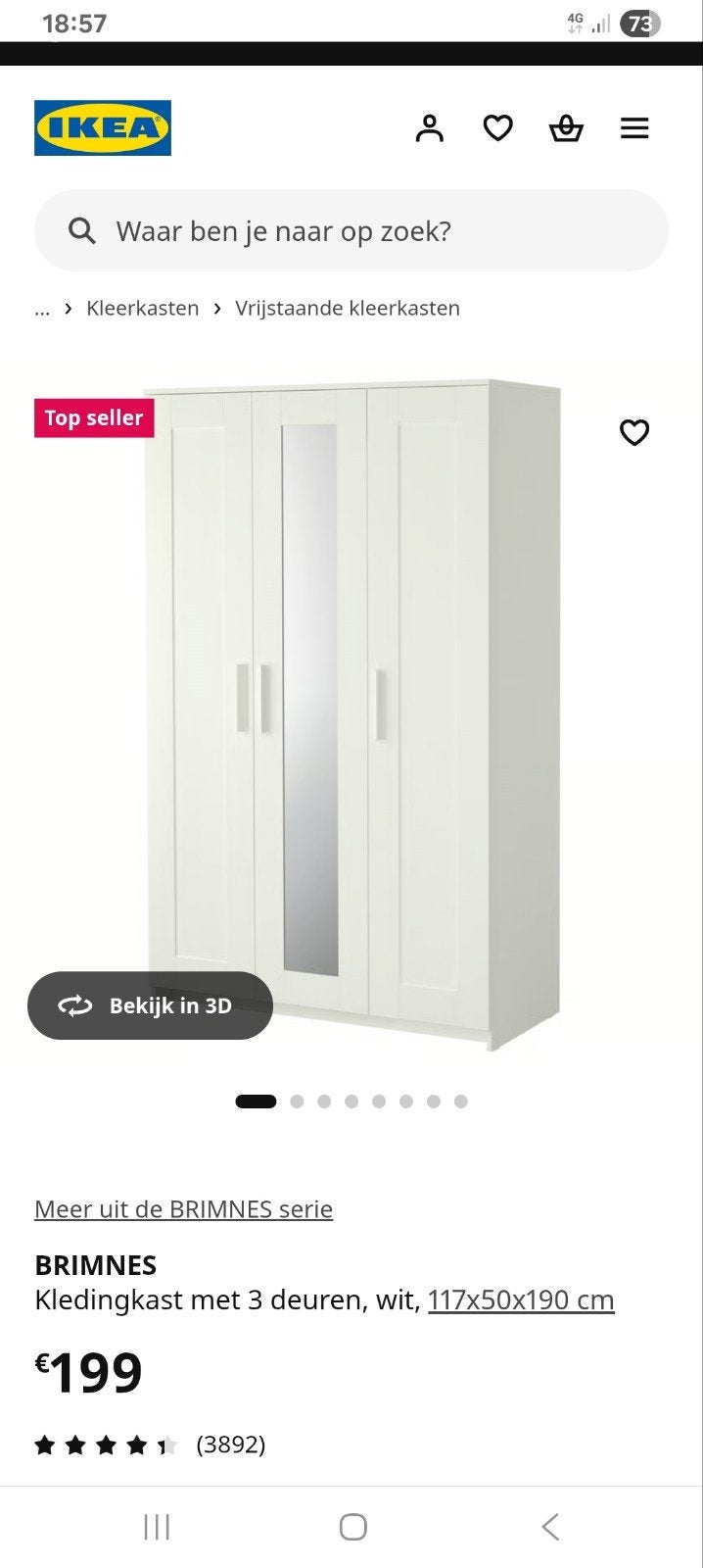 kleerkast ikea, Huis en Inrichting, Ophalen, Gebruikt