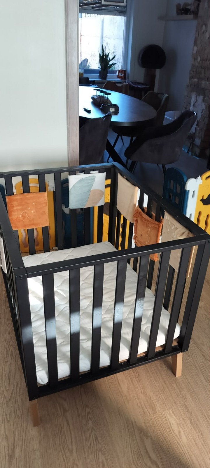 Babypark Malmö Zwart, Ophalen, Gebruikt, Rechthoekig, In hoogte verstelbaar