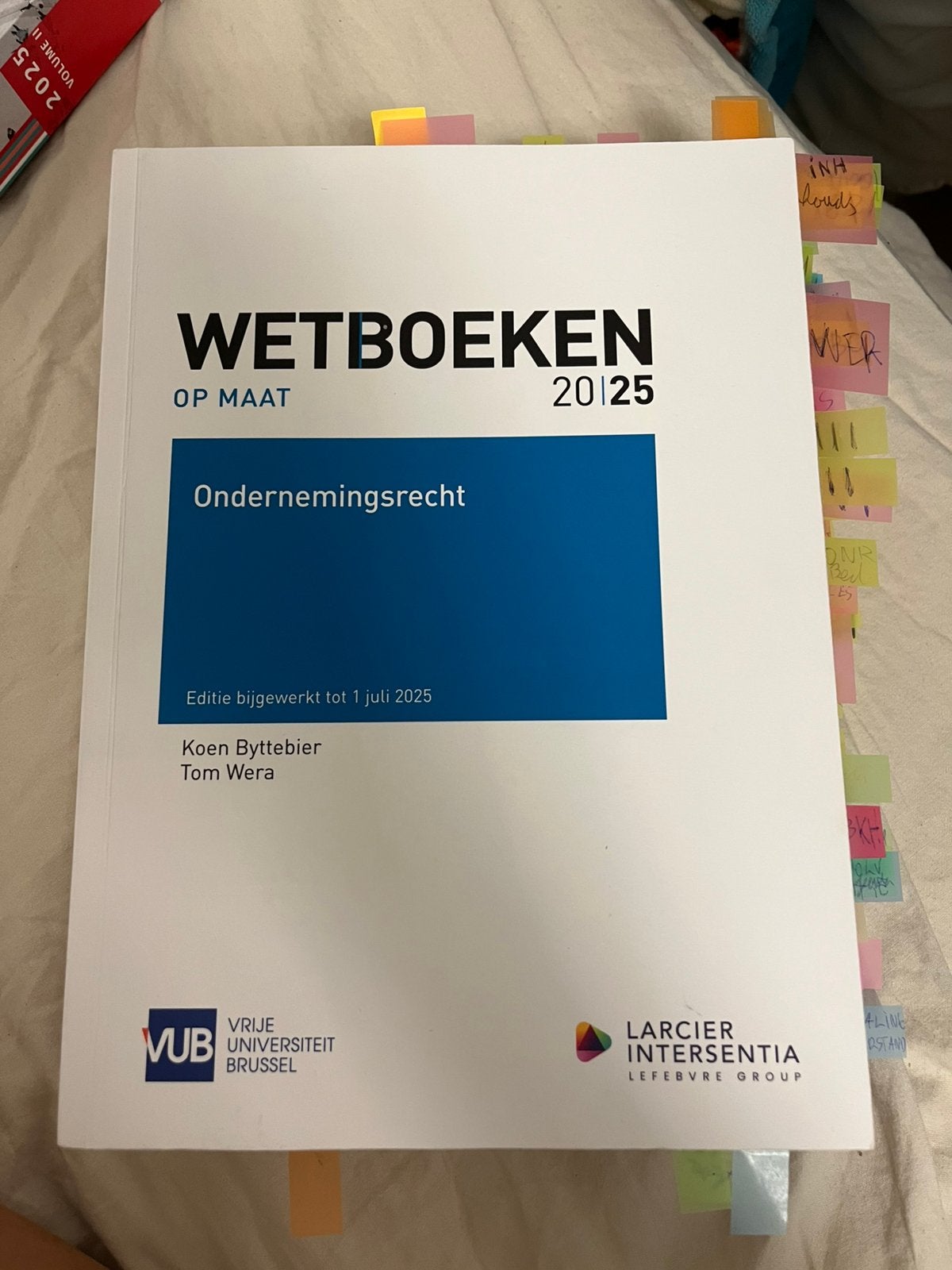 Themawetboek wetboek economisch recht VUB rechten, Boeken, Ophalen of Verzenden, Zo goed als nieuw