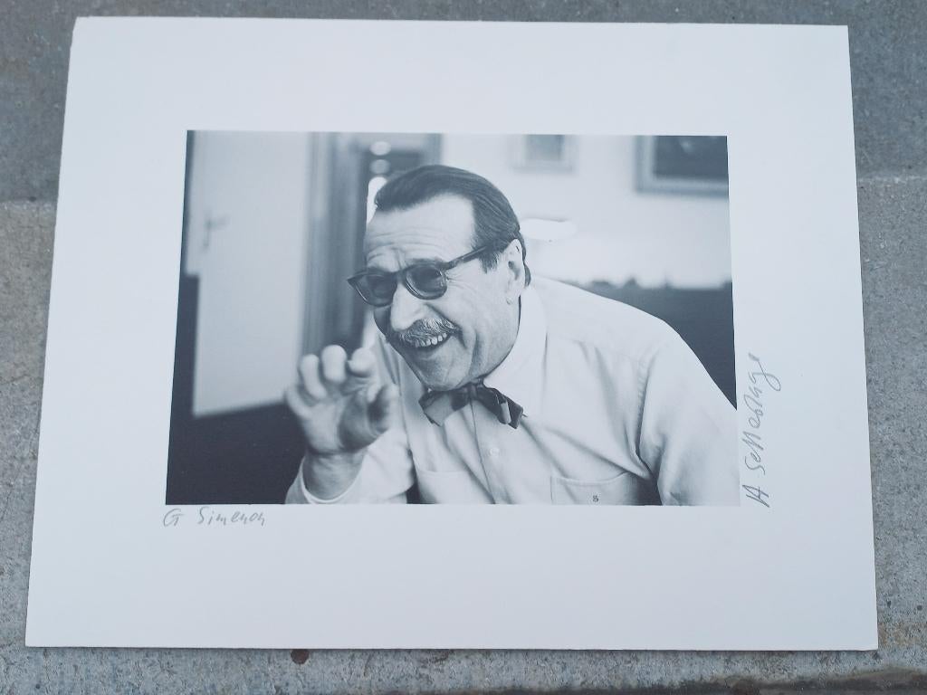Portrait de Georges Simenon par Herman Selleslags Signé, Enlèvement ou Envoi