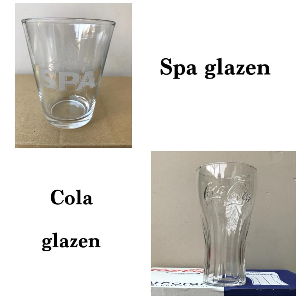 Cola en Spa glazen , nieuw , verzendingskosten voor de koper, Verzamelen, Ophalen of Verzenden, Nieuw