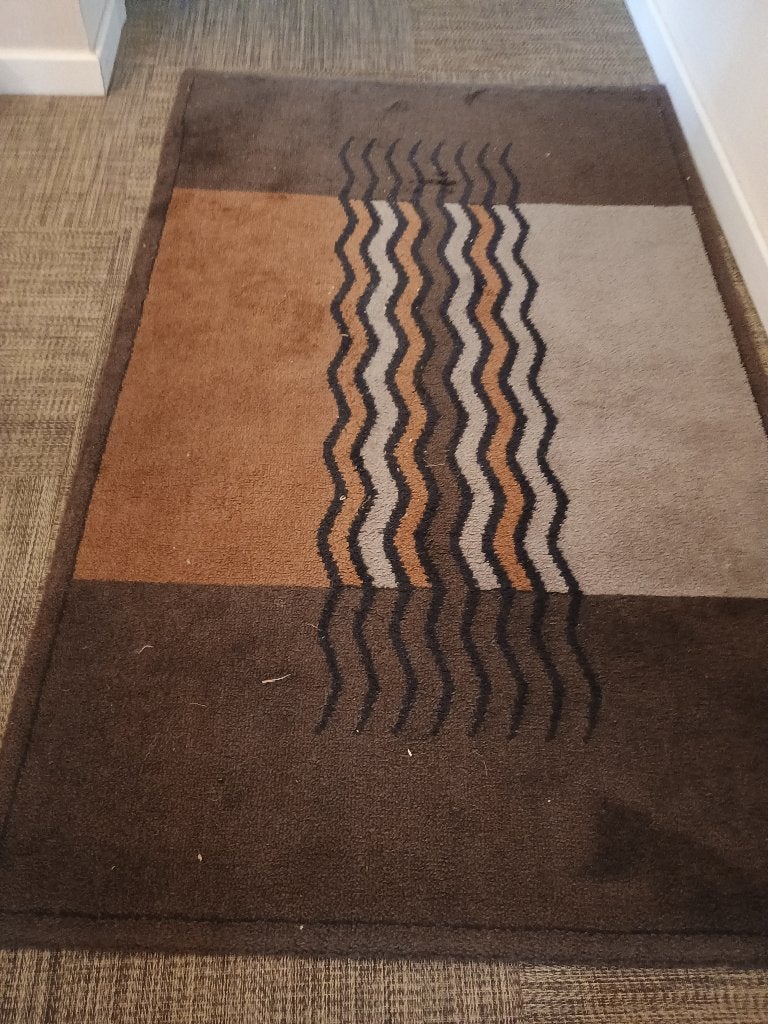 Desso Ligna Domus design karpet 100% wol (90 x 150 cm), Ophalen, Gebruikt, 100 tot 150 cm, Beige