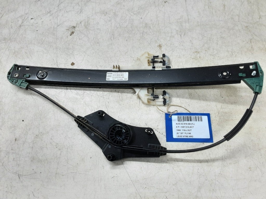 RAAMMECHANIEK LINKS ACHTER A3 Sportback (8YA) (8Y0839461), Info@audi.de, Audi, Audi AG, Gebruikt