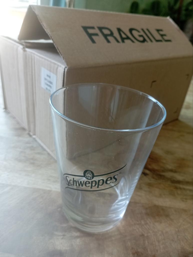 Glazen Schweppes (6 stuks), Verzamelen, Ophalen, Nieuw, Frisdrankglas