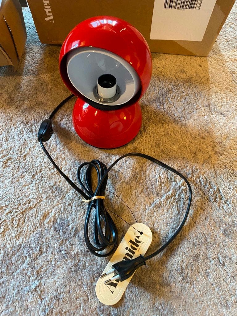 Artemide Eclisse tafellamp van rood metaal, Nieuw, Ophalen of Verzenden, Rood, X