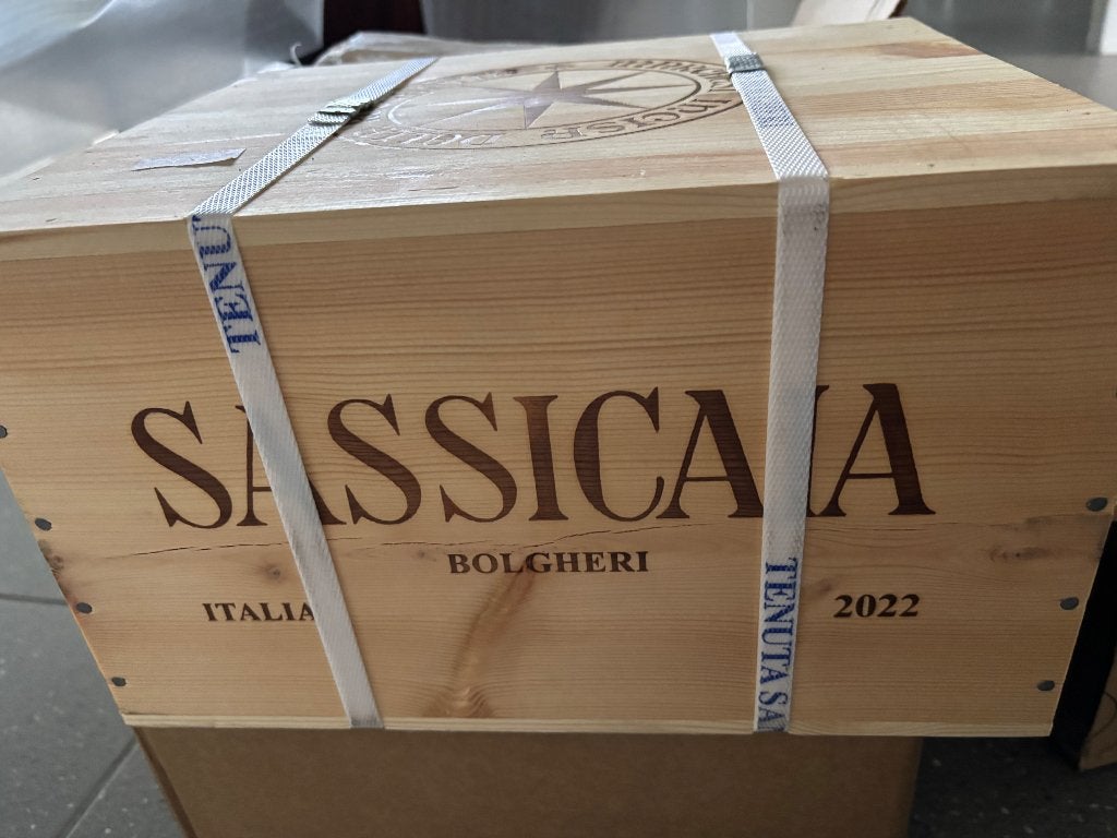 Sassicaia 2022 6 x in gesloten kist, Enlèvement