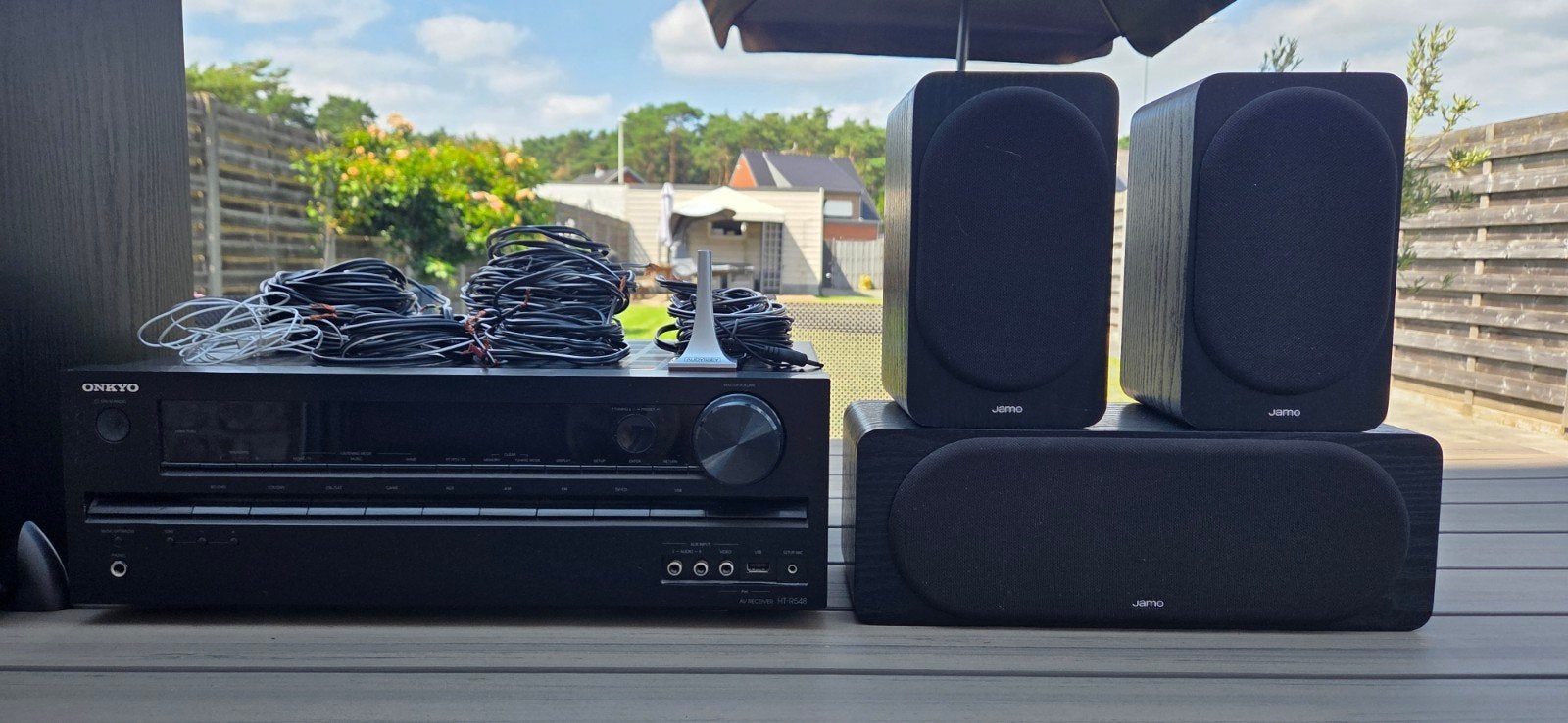 ONKYO HT-R548 met Jamo S426 surround speakers, Autres marques, Enlèvement, Utilisé, 70 watts ou plus